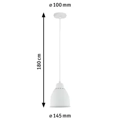 Paulmann Neordic Hilla-riippuvalaisin, valkoinen