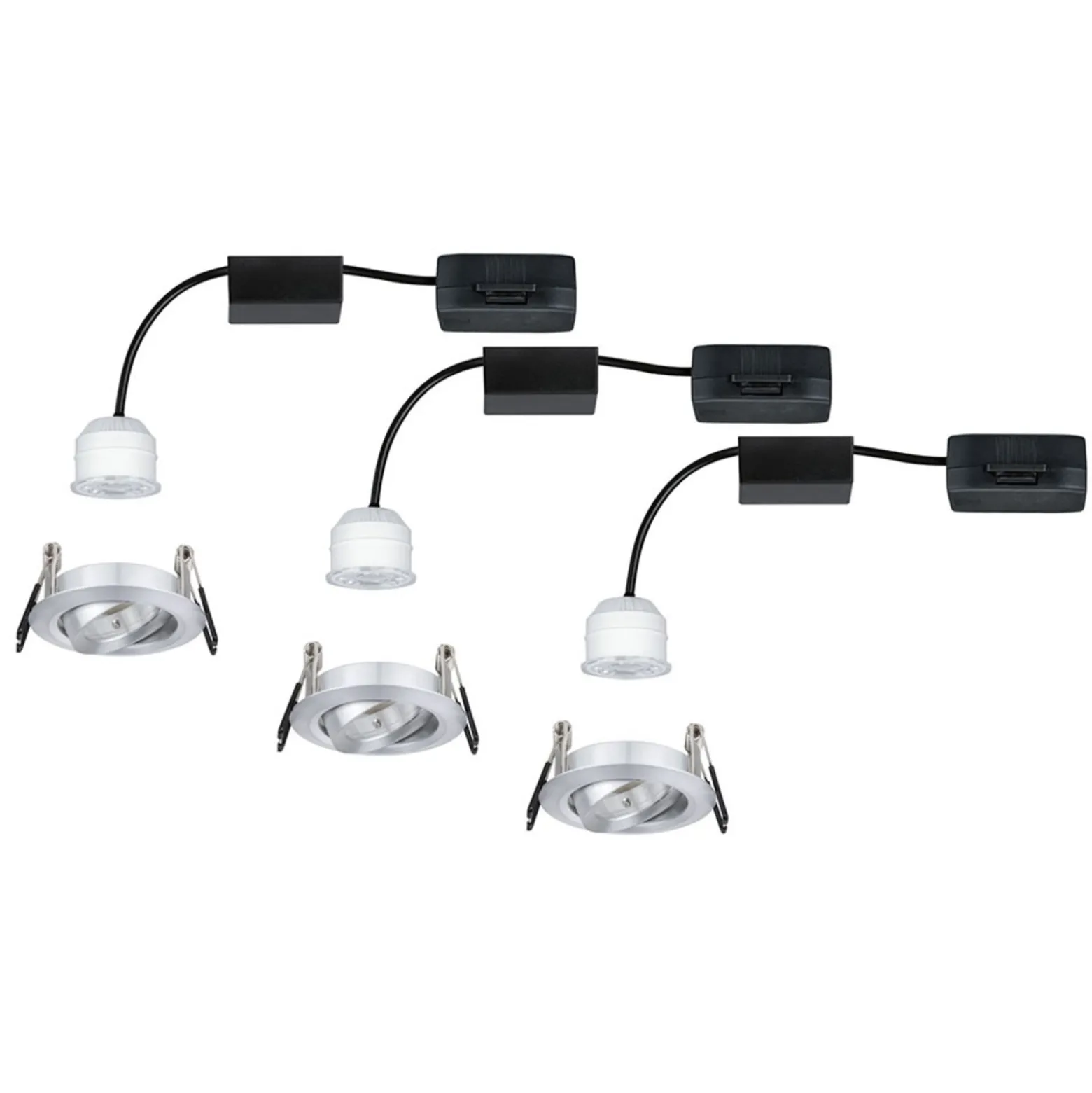 Paulmann Nova mini 3kpl käännettävä alumiini