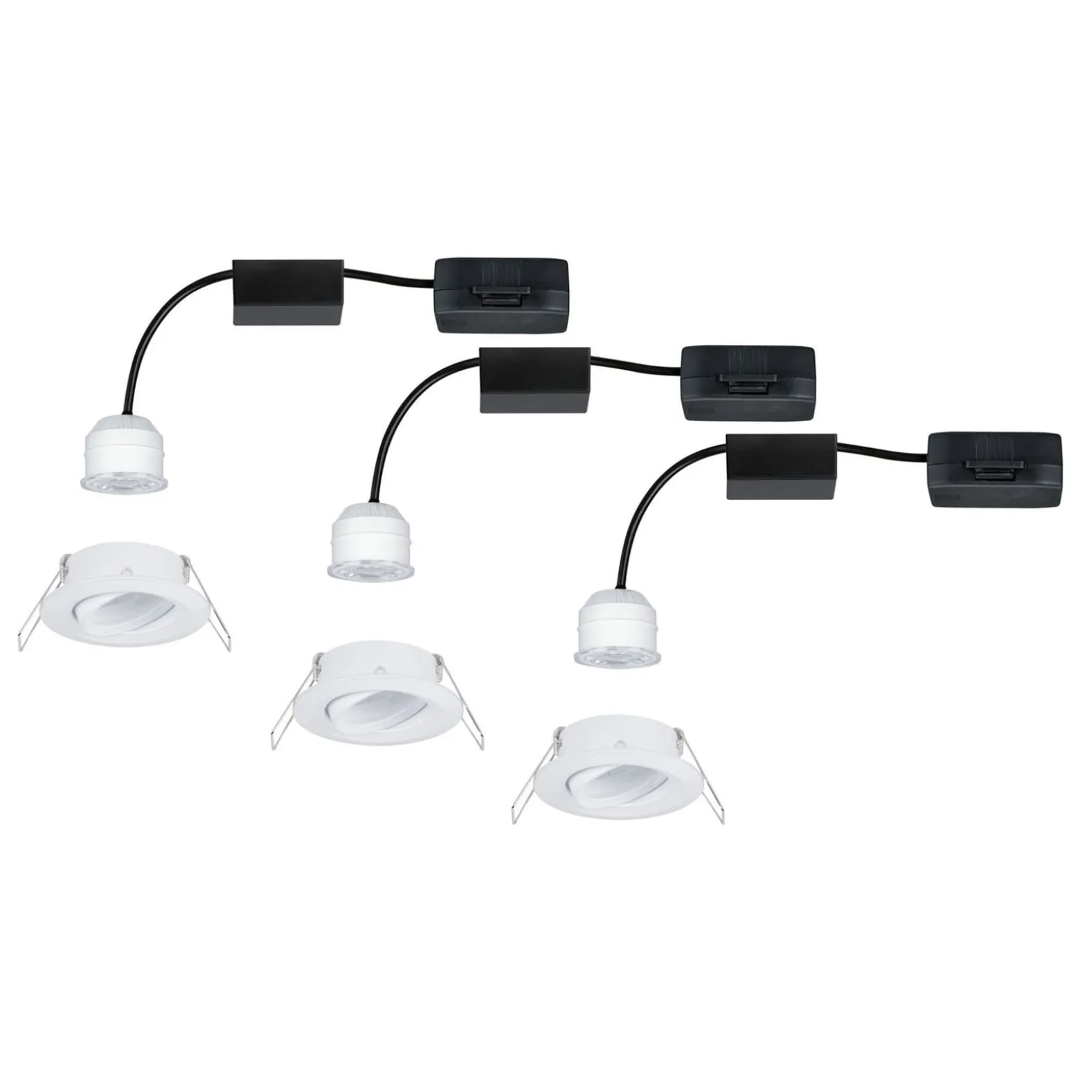 Paulmann Nova mini 3kpl käännettävä valkoinen