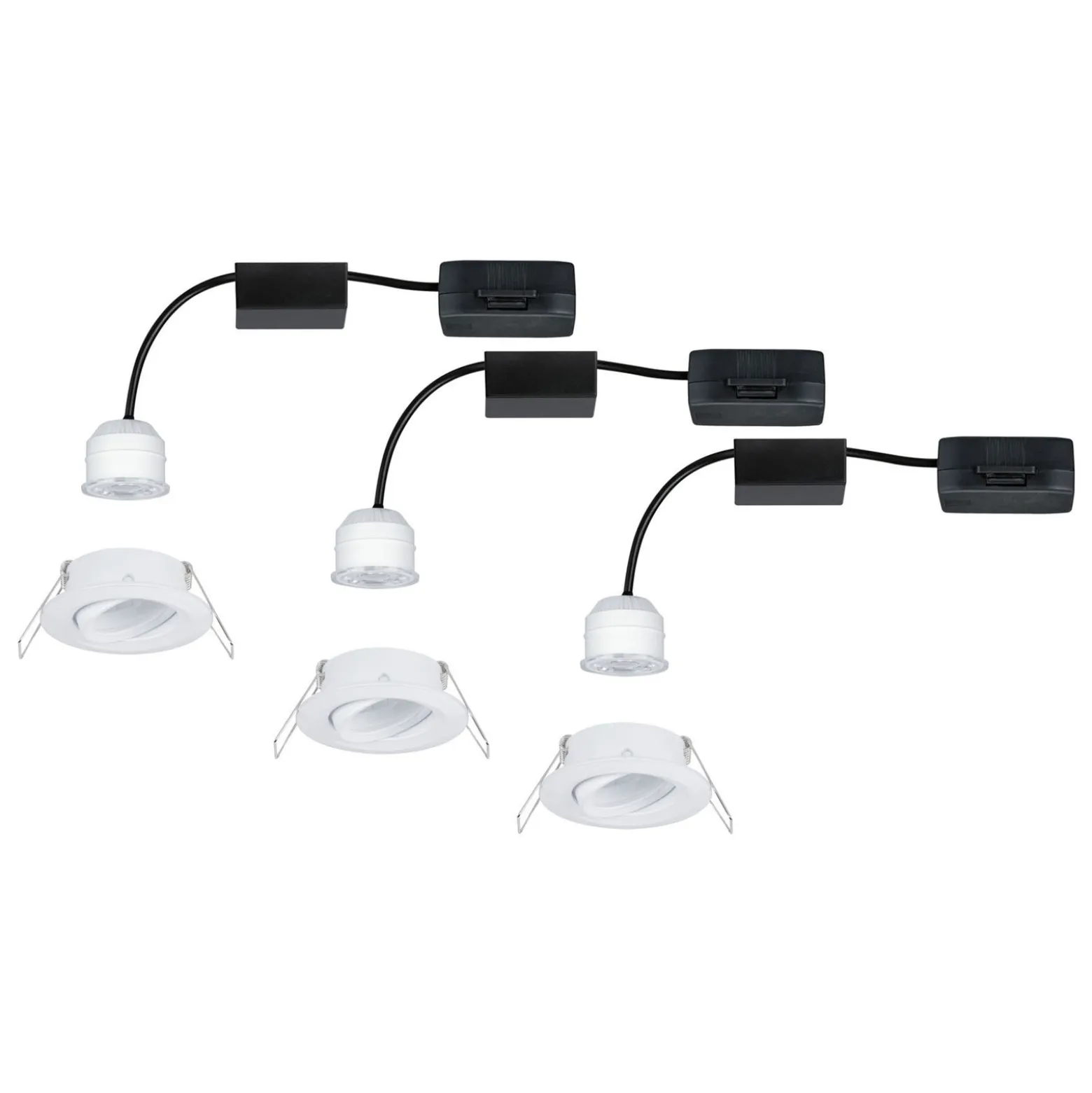 Paulmann Nova mini 3kpl käännettävä valkoinen