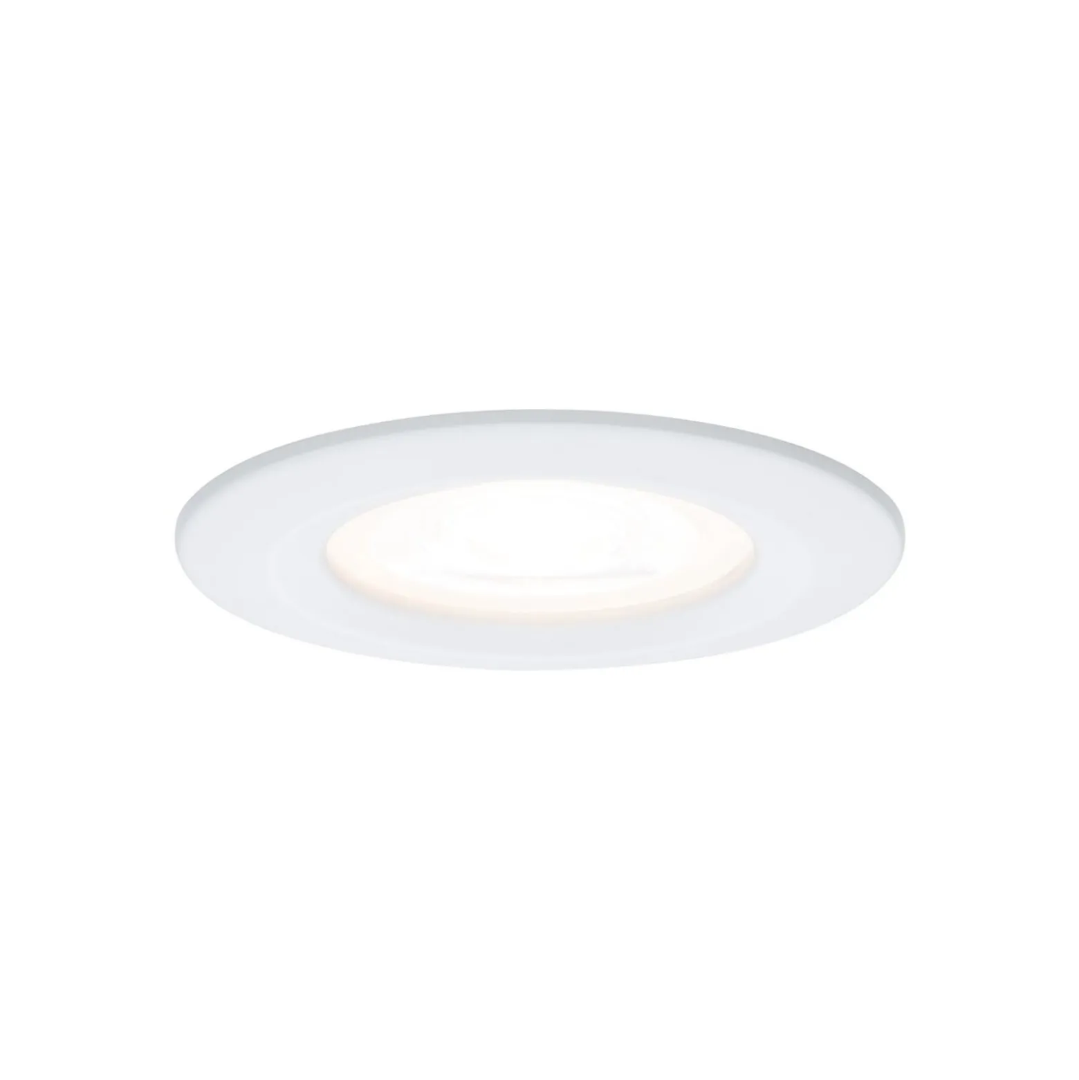 Paulmann Nova -uppovalaisin, valkoinen Ø 8 cm GU10-LED IP44 3 kpl:n sarja