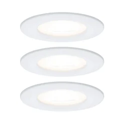 Paulmann Nova -uppovalaisin, valkoinen Ø 8 cm GU10-LED IP44 3 kpl:n sarja