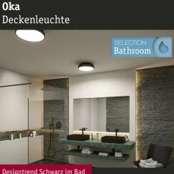 Paulmann Oka LED-kattovalaisin IP44 CCT musta