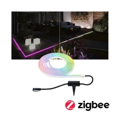 Paulmann Plug & Shine LED-raita Neon 5 m, ZigBee, RGB, IP67