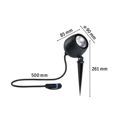 Paulmann Plug & Shine LED-valonheitin Kikolo, 3000 K, 60°, alumiini