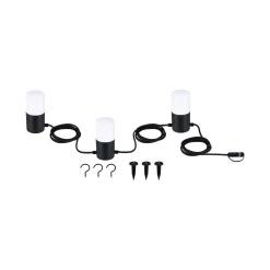 Paulmann Plug & Shine ulkovalaisinketju Tubs antrasiitti 3xE14