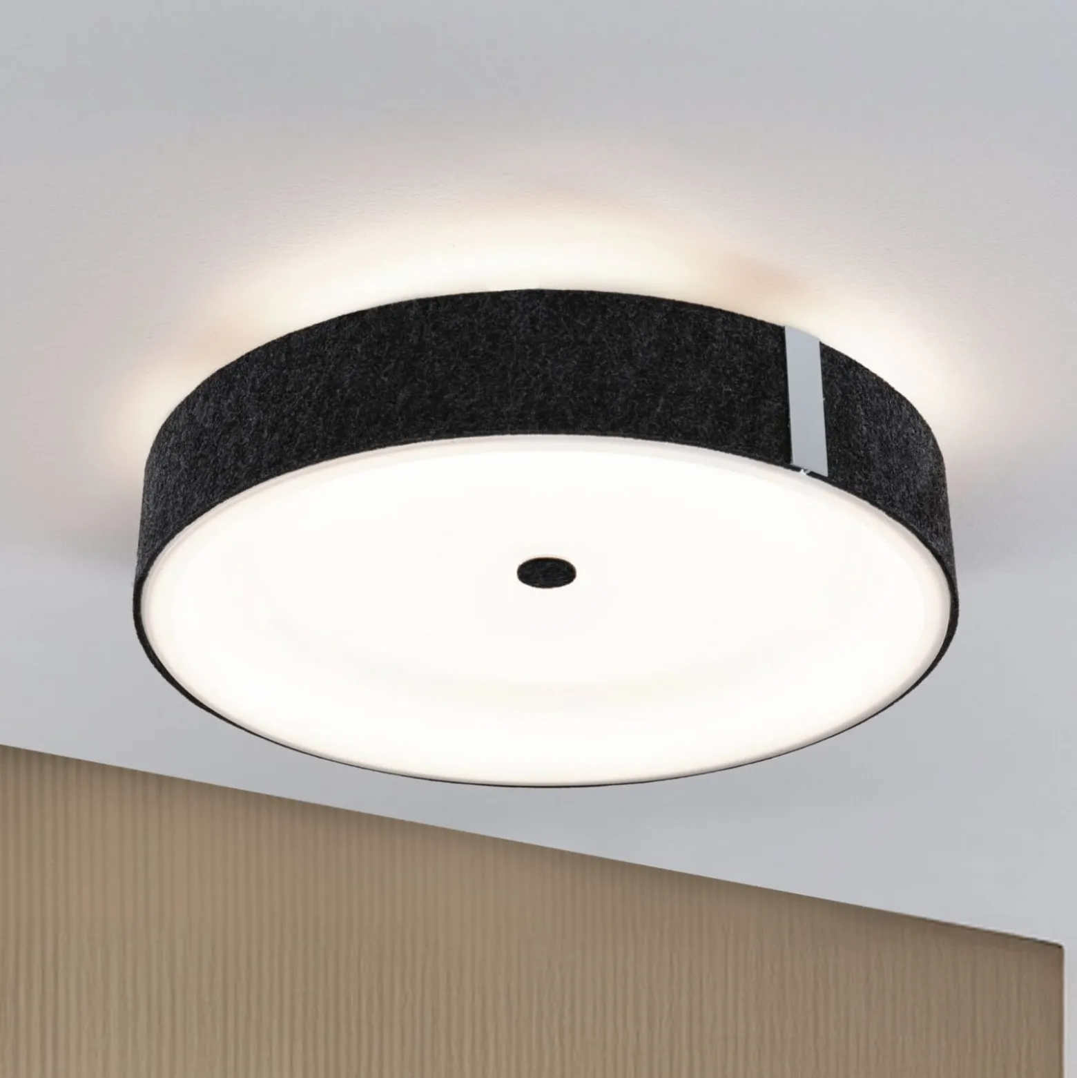 Paulmann Smart LED-kattovalaisin Malika antrasiitti Ø 40 cm huopa