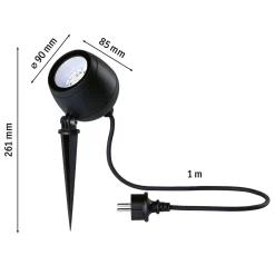 Paulmann Smart LED maapiikkispotti Kikolo, RGBW, antrasiitti IP65