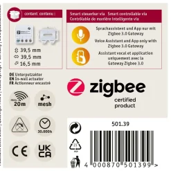 Paulmann Smart -uppoasennettava toimilaite, Zigbee 3.0, valkoinen, IP20
