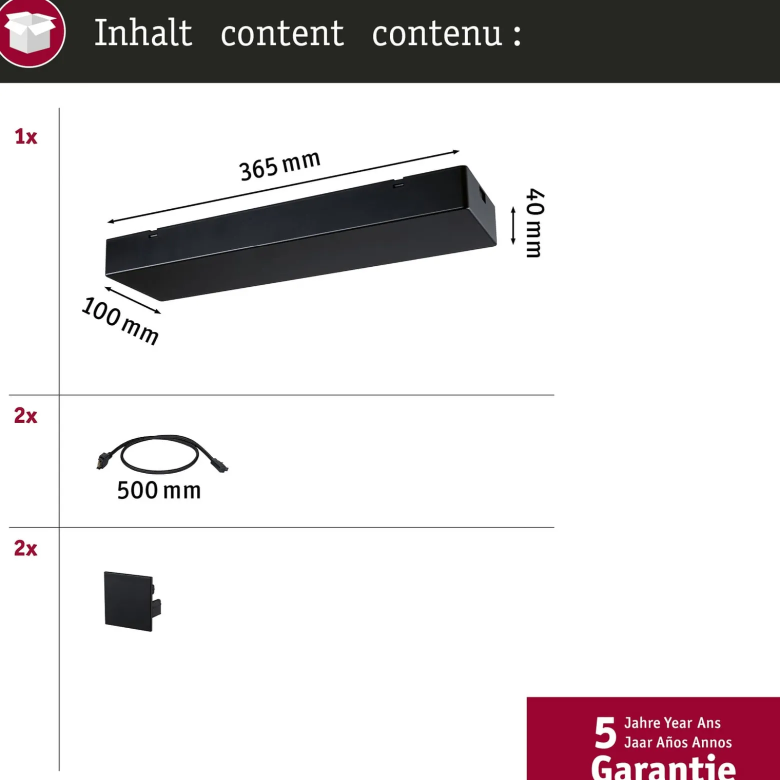 Paulmann syöttölaite Power Box Linion musta ZigBee 230/24V