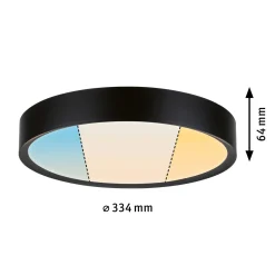 Paulmann Tega LED-kattovalaisin IP44 CCT musta