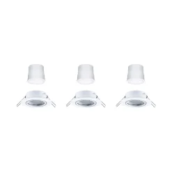 Paulmann upotettava LED-kohdevalaisin Coin Base, valkoinen, 3 kpl:n sarja, 3000
