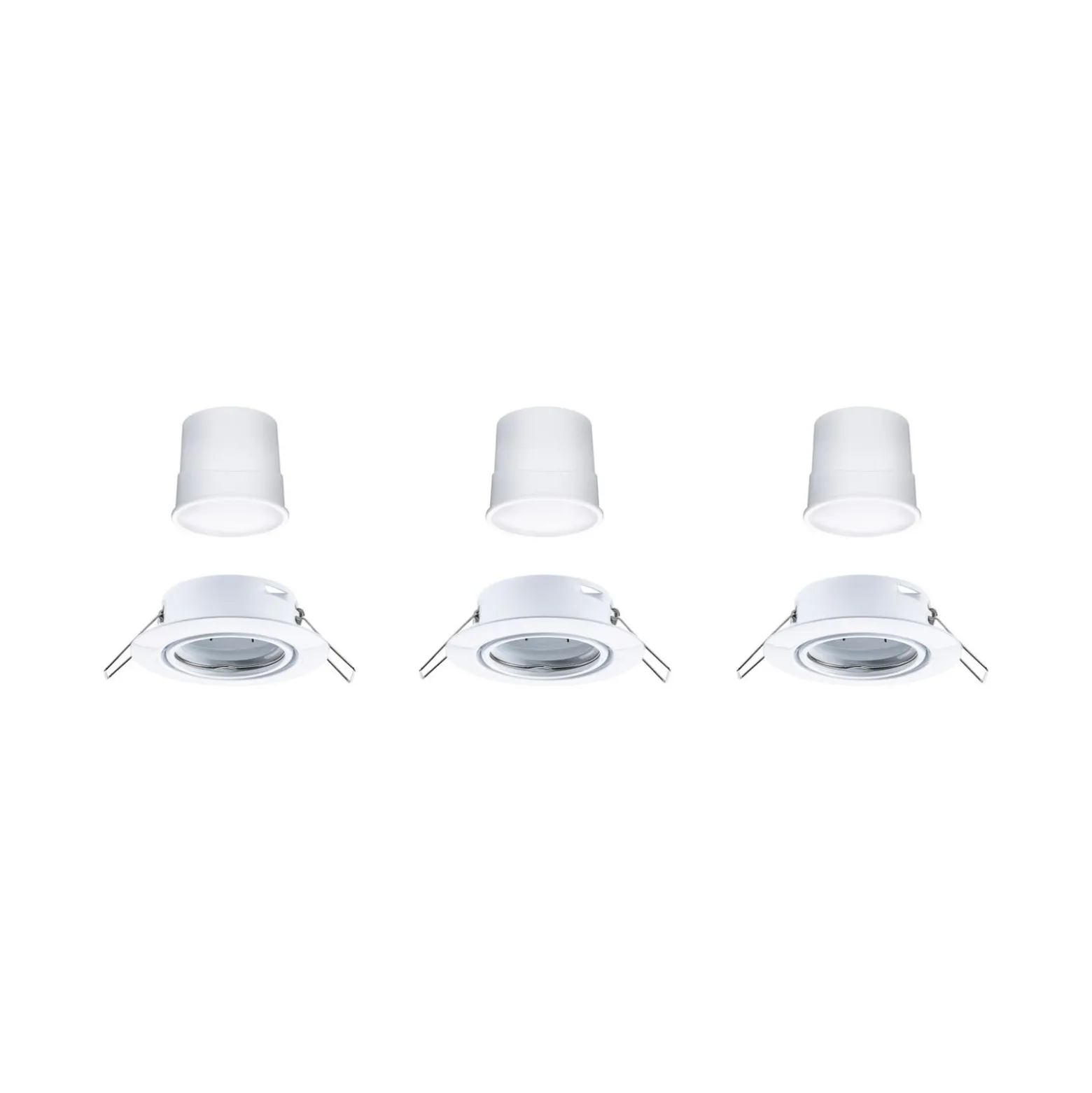 Paulmann upotettava LED-kohdevalaisin Coin Base, valkoinen, 3 kpl:n sarja, 3000
