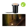 Paulmann upotettava LED-lattiavalaisin 94732, Ø 11 cm, ruostumaton teräs