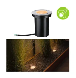 Paulmann upotettava LED-lattiavalaisin 94732, Ø 11 cm, ruostumaton teräs