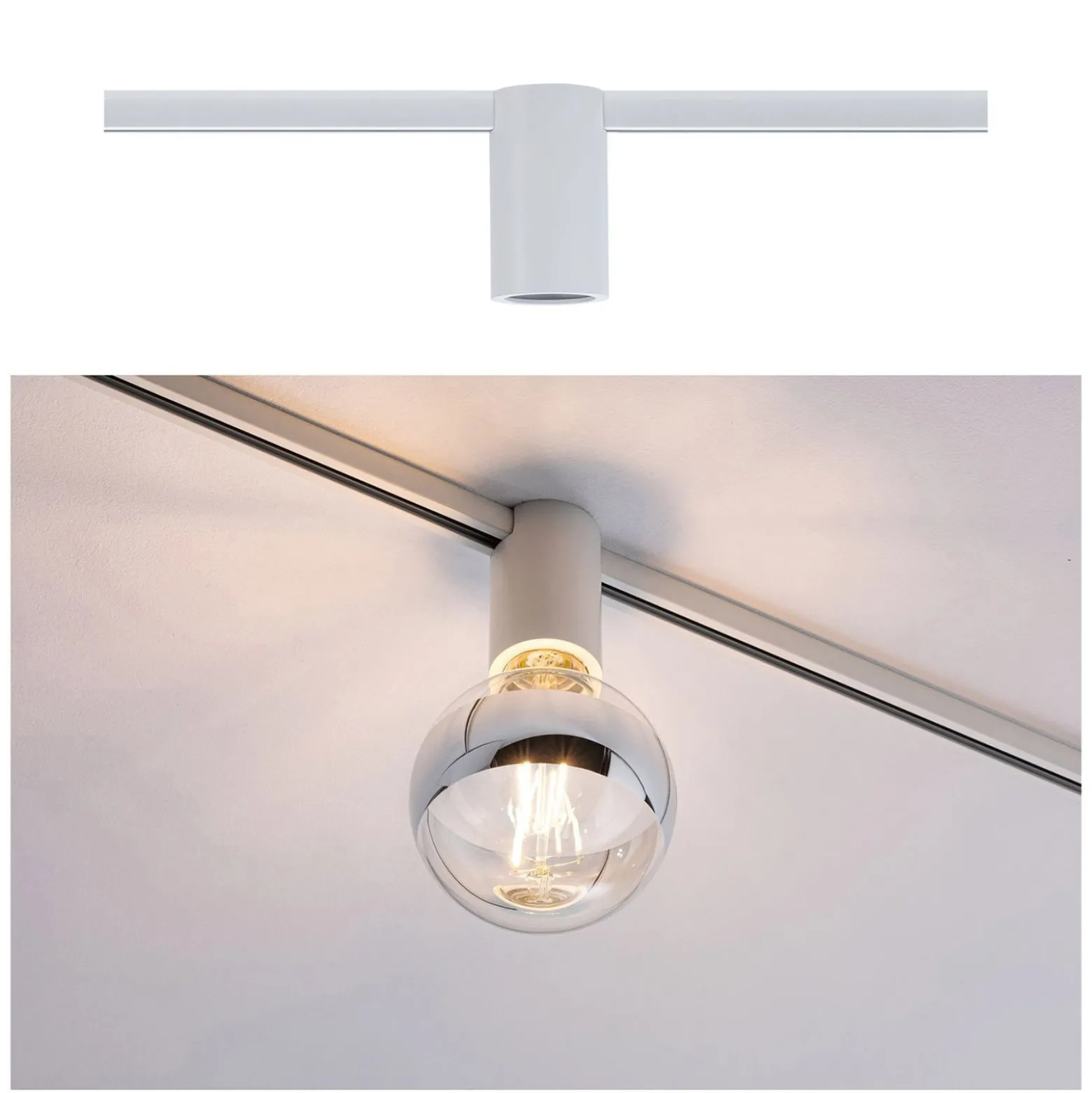 Paulmann URail Ceiling Socket E27, valkoinen
