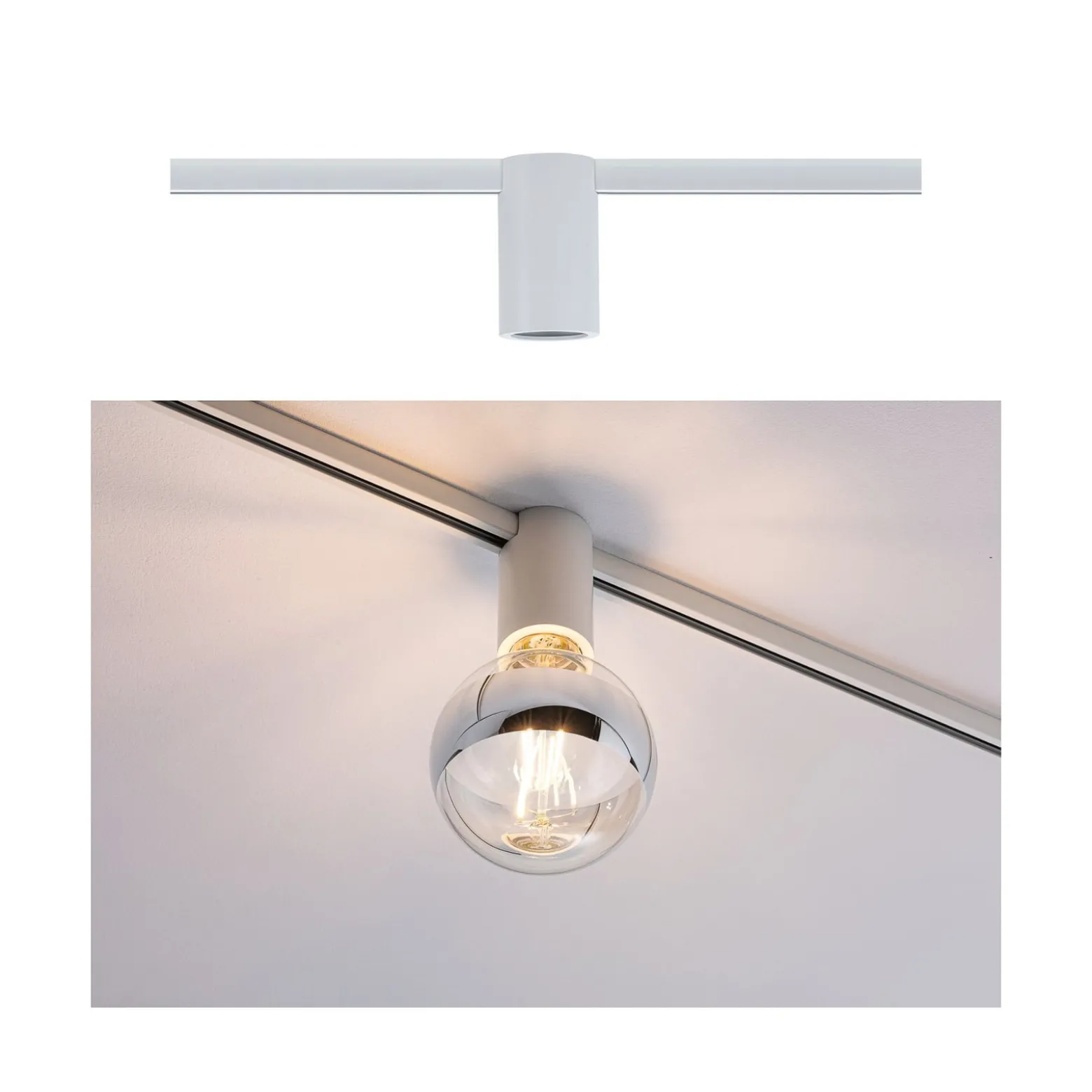 Paulmann URail Ceiling Socket E27, valkoinen