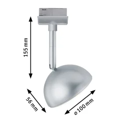 Paulmann URail Hemi -LED-kohdevalo 3 000 K, kromi