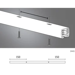 Paulmann URail-järjestelmän kisko, 50 cm, musta matta