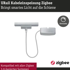 Paulmann URail kaapelisyöttö Zigbee 1 m, kromi matt