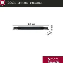 Paulmann URail kiskoadapteri Zigbee himmennin/kytkin kromi mattapintainen