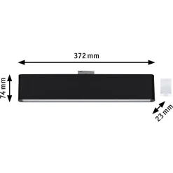 Paulmann URail LED-kiskovalaisin Ceris, musta, 3 000 K, 37 cm