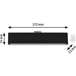Paulmann URail LED-kiskovalaisin Ceris, musta, 4 000 K, 37 cm
