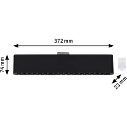 Paulmann URail LED-kiskovalaisin Zelos, musta, 4 000 K, 37 cm