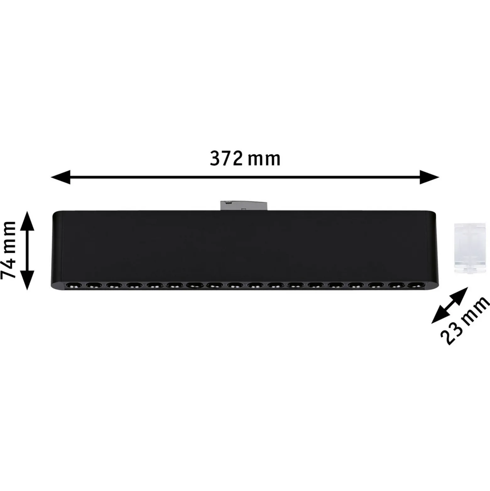 Paulmann URail LED-kiskovalaisin Zelos, musta, 4 000 K, 37 cm