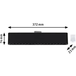 Paulmann URail LED-kiskovalaisin Zelos, musta, 4 000 K, 37 cm