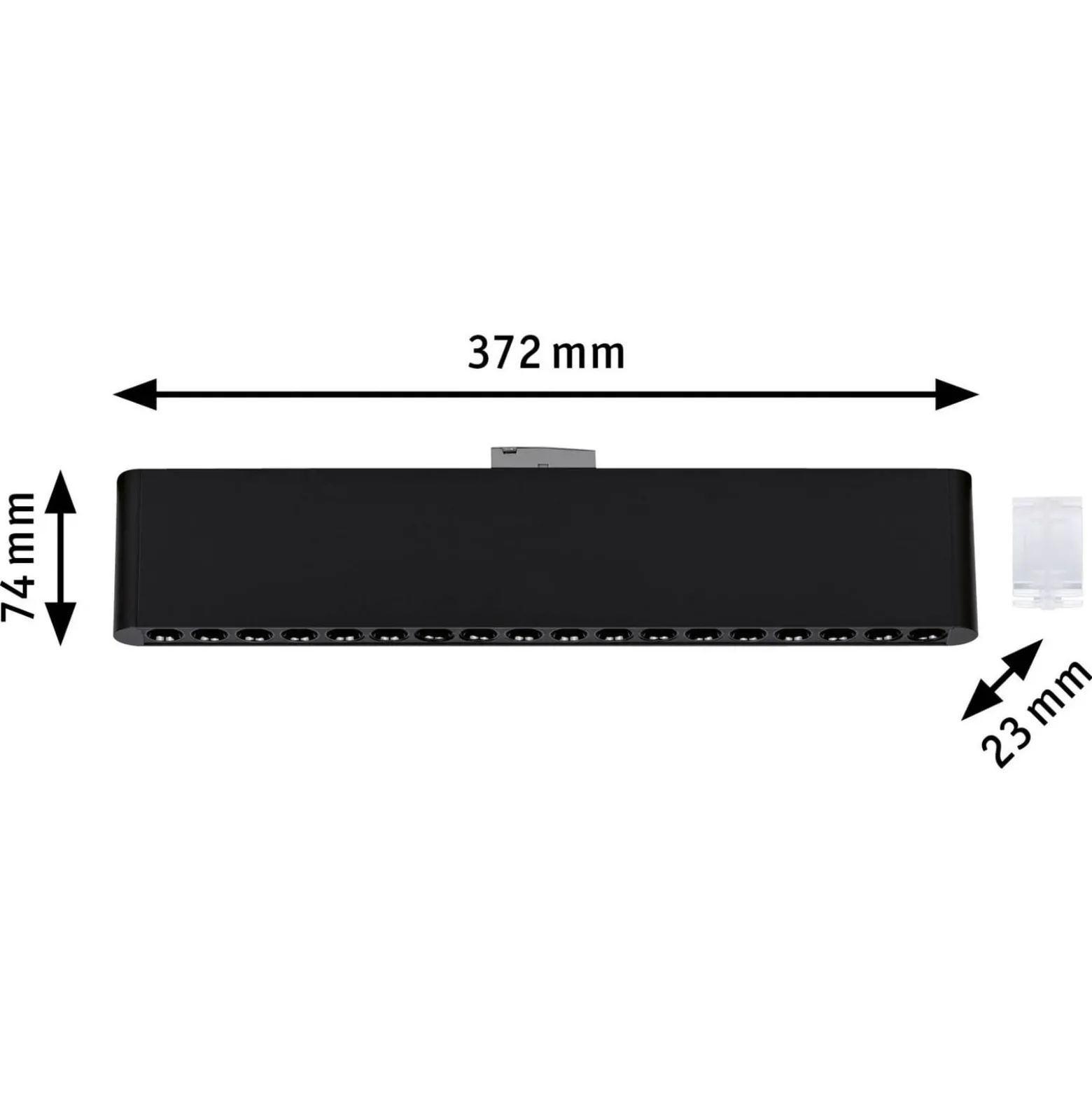 Paulmann URail LED-kiskovalaisin Zelos, musta, 4 000 K, 37 cm
