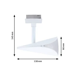 Paulmann URail LED-kohdevalaisin Alejandro, signaalivalkoinen, 3 000 K,