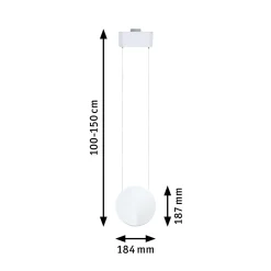 Paulmann URail LED-riippuvalaisin Alejandro, signaalivalkoinen, 3000K,