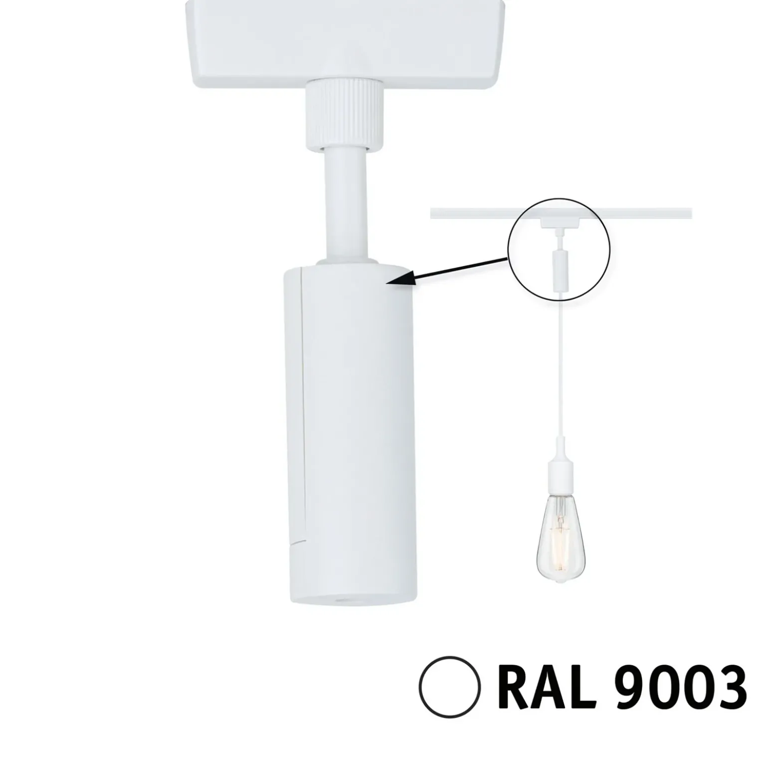 Paulmann URail riippuadapteri Universal, 50 W, signaalivalkoinen