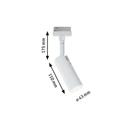 Paulmann URail Tubo LED-spotti, valkoinen