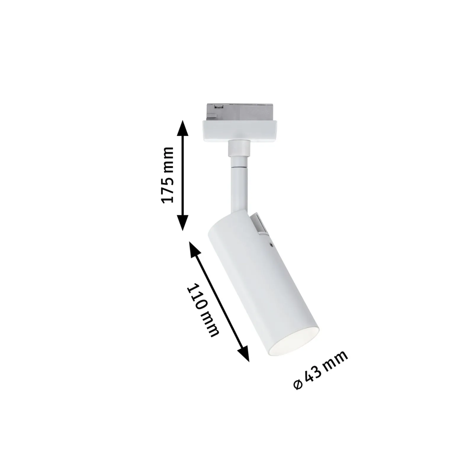 Paulmann URail Tubo LED-spotti, valkoinen