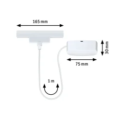 Paulmann URail virransyöttö, signaalivalkoinen, 100 cm