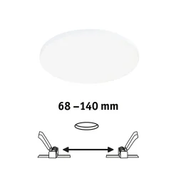 Paulmann Veluna Edge IP44 4,000K dimm Ø 16cm
