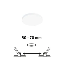 Paulmann Veluna Edge IP44 4,000K dimm Ø 9cm Ø 9cm