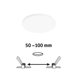 Paulmann Veluna Edge LED upotettava IP44 4,000K Ø 12cm