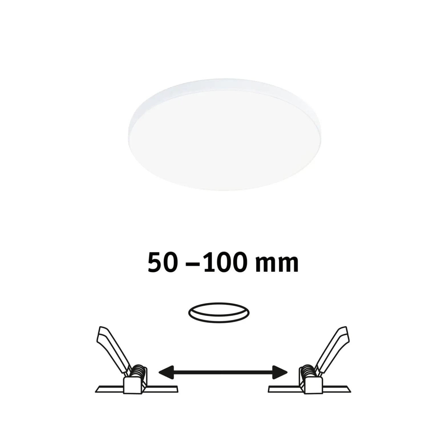 Paulmann Veluna Edge LED upotettava IP44 4,000K Ø 12cm