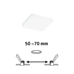 Paulmann Veluna Edge LED upotettu IP44 4000K 9x9cm 9x9cm