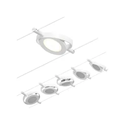 Paulmann Wire RoundMac LED-vaijerijärjestelmä, 5-lamppuinen, valkoinen