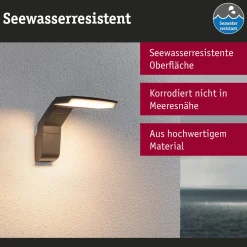 Paulmann Zenera LED-ulkoseinälamppu, 3 000 K, antrasiitti IP44