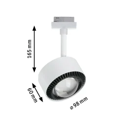 Paulman URail LED-kohdevalaisin Aldan, signaalivalkoinen, White Switch