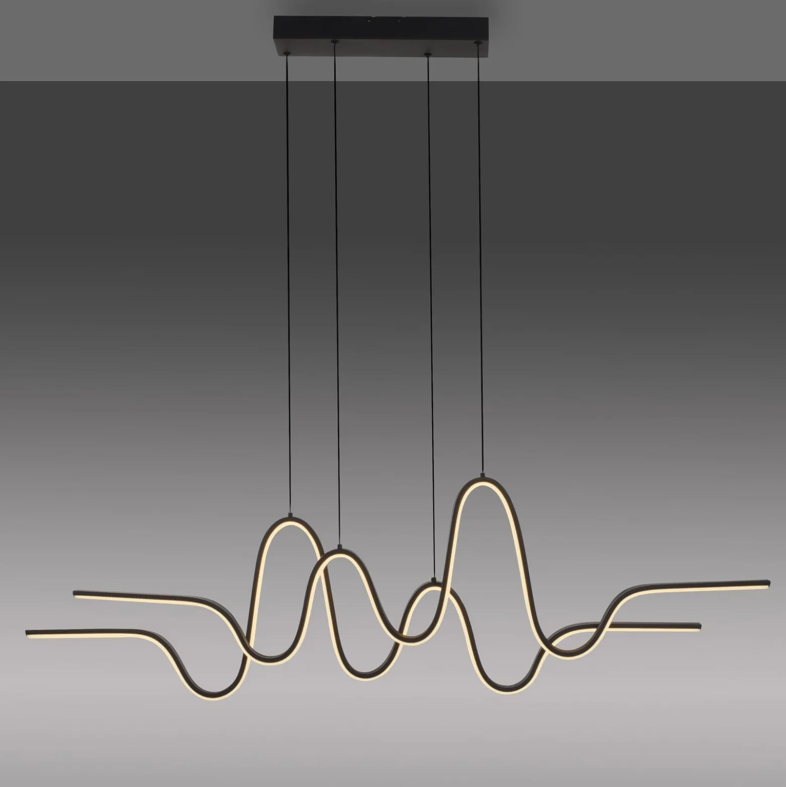 Paul Neuhaus Altitude LED-riippuvalaisin, musta, pituus 125 cm