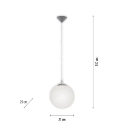 Paul Neuhaus Bolo -riippuvalaisin, lasikupu, Ø 25 cm