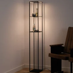 Paul Neuhausin LED-lattiavalaisin Conni, musta, metalli, 140 cm