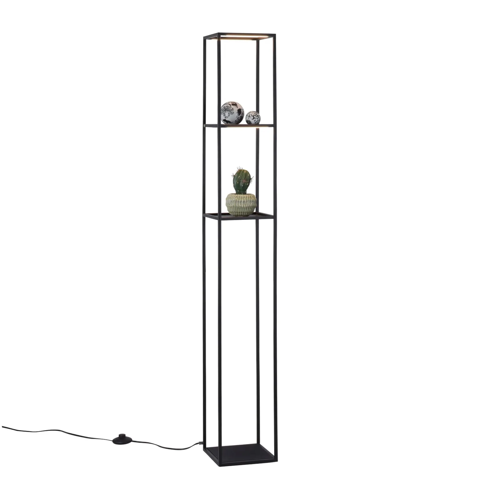 Paul Neuhausin LED-lattiavalaisin Conni, musta, metalli, 140 cm