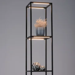 Paul Neuhausin LED-lattiavalaisin Conni, musta, metalli, 140 cm